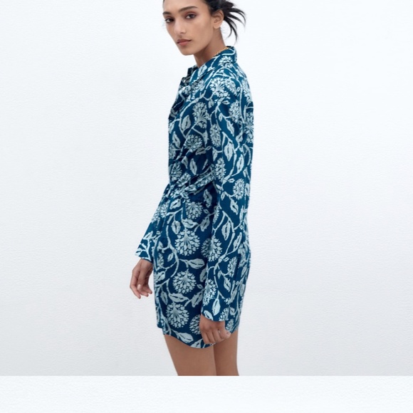 Zara limited edition printed cotton shirt dress you cannot miss this summer - Picture 3 of 8